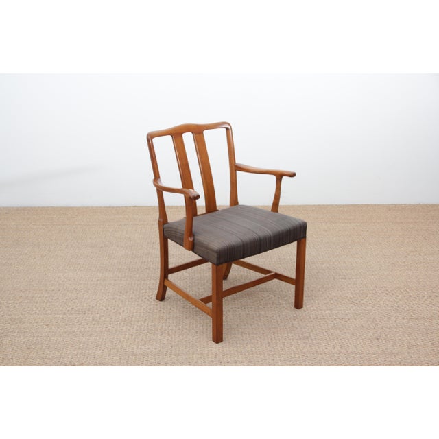 Fritz Hansen Set of Scandinavian FH43 Armchairs by Ole Wanscher for Fritz Hansen, 1943 For Sale - Image 4 of 18