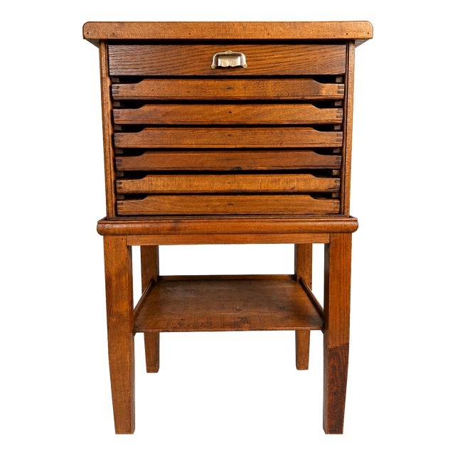 French Printers Cabinet with 7 Drawers, 19th Century For Sale