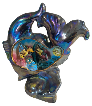 Garniture Shellfish Table Lamp in Ceramic Representing Fishes, 1960s