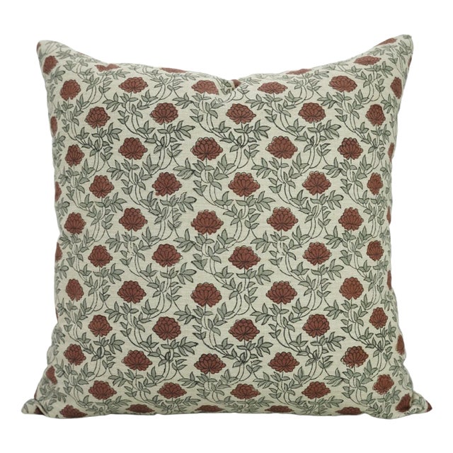 Fabdivine Block Khubsurat Print Linen Blend Cushion Cover – 16x16 For Sale
