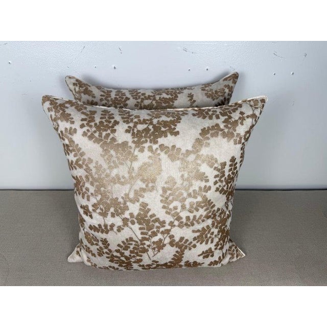 Transitional Pair of Botanical Pillows by Miamar Home For Sale - Image 3 of 9