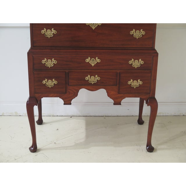 Kindel Flat Top Queen Anne New England Highboy Chairish