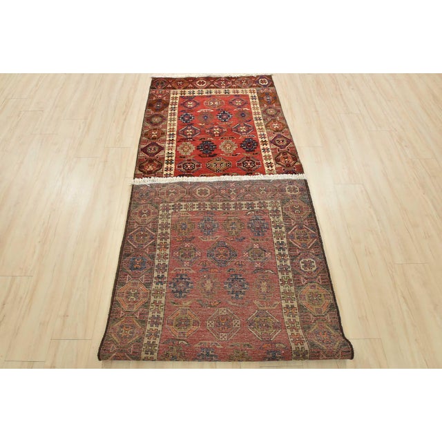 Meshkin Runner 3'6'' X 10'4'' Red Wool Semi-Antique Tribal Hand-Knotted Rug For Sale - Image 13 of 14