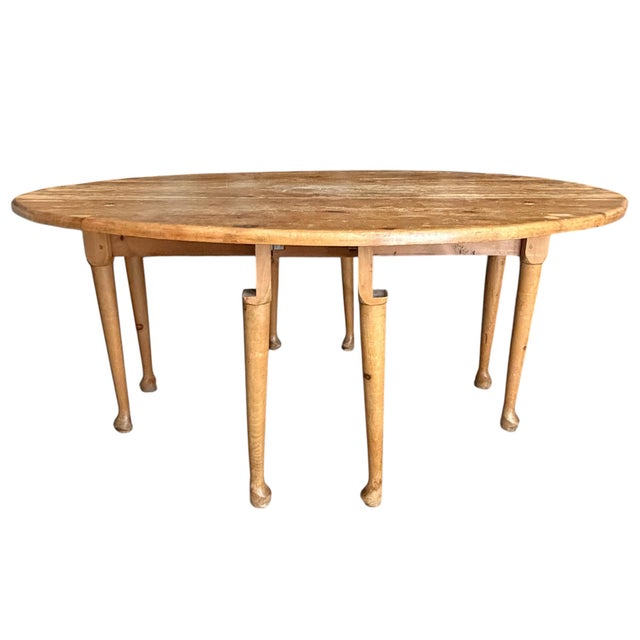 20th Century English Scrub Pine Dropleaf Gateleg Dining Table For Sale - Image 10 of 18