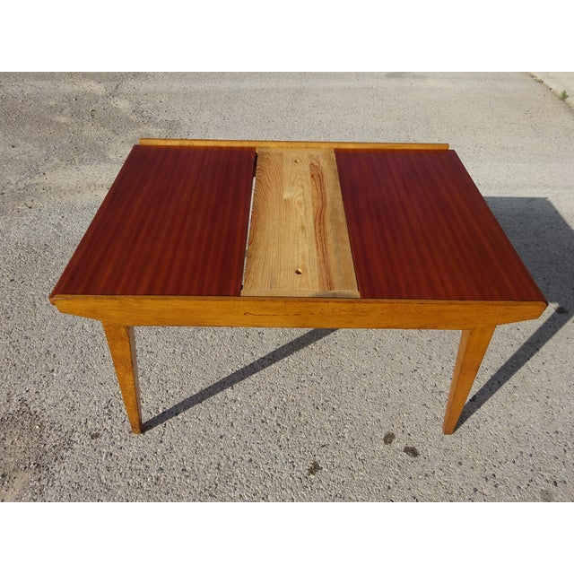 Vintage Scandinavian Table with Integrated Extensions, 1960s For Sale - Image 9 of 18