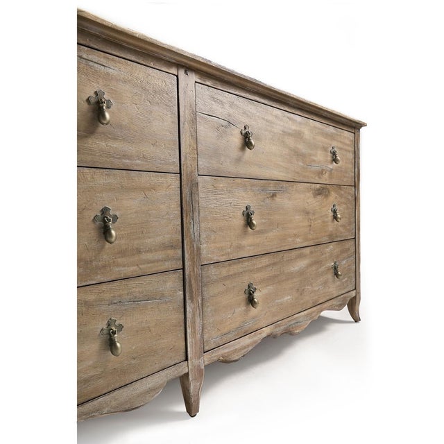 Not Yet Made - Made To Order Rustic Oak Six-Drawer French Country Dresser For Sale - Image 5 of 11