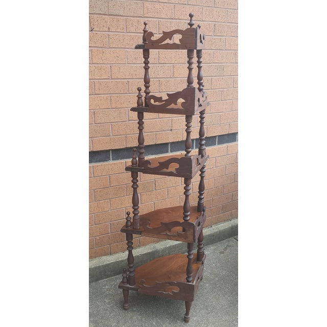 19th Century Victorian Rococo Style Mahogany Corner Etagere For Sale In Washington DC - Image 6 of 6