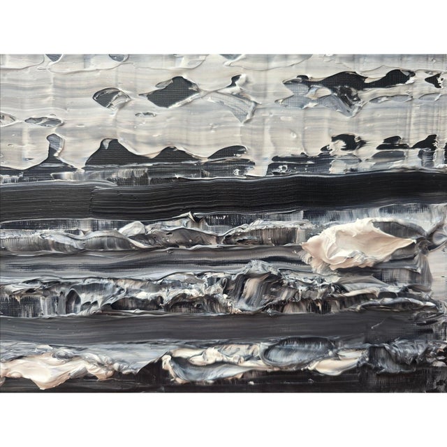Emotional Topography — Horizon (No. 1) | Original Black & White Abstract Seascape by Diane Grant For Sale - Image 10 of 13
