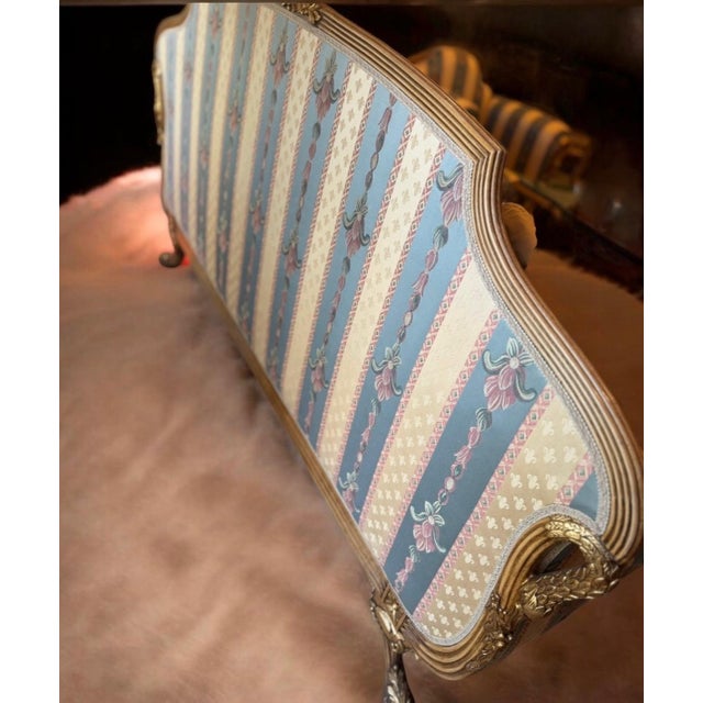 Italian Import Galimberti Lino 3 Piece Rococo Sofa Couch Loveseat Armchair Set For Sale - Image 11 of 12