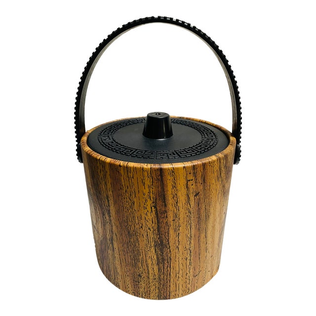 Mid Century Modern Greek Key Ice Bucket For Sale