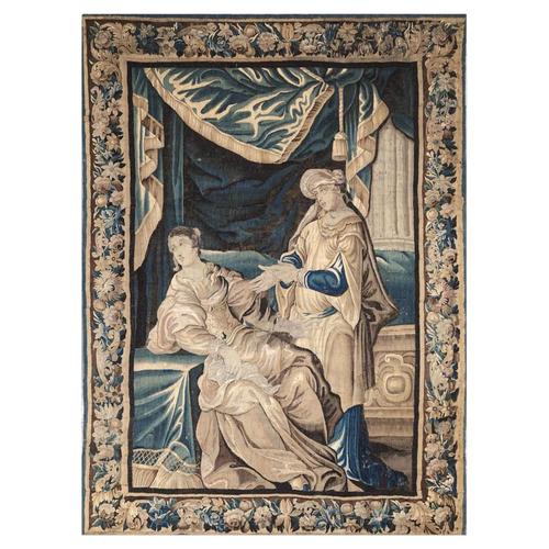 Textile Antique Aubusson Tapestry, 1700s For Sale - Image 7 of 7