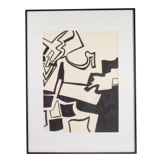 1960s Structure Series Ink Drawing by Harry Hilson For Sale