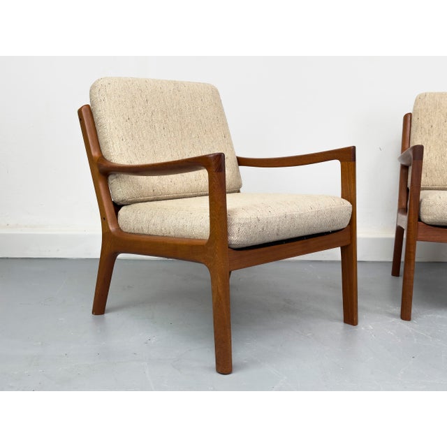 1960s Senator Lounge Chairs in Teak and Wool by Ole Wanscher for Cado, 1960s, Set of 2 For Sale - Image 5 of 18