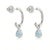 Not Yet Made - Made To Order Blue Topaz Solitaire Drop, Dainty Unique Statement Earrings for Woman - A Pair For Sale - Image 5 of 5