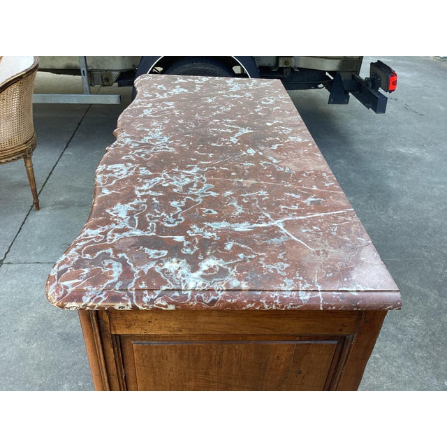 18th C. French Regency Chest W/ Marble Top For Sale - Image 9 of 16