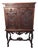 Antique Italian Renaissance Revival Walnut Marble Hutch China Liquor Cabinet Bar For Sale