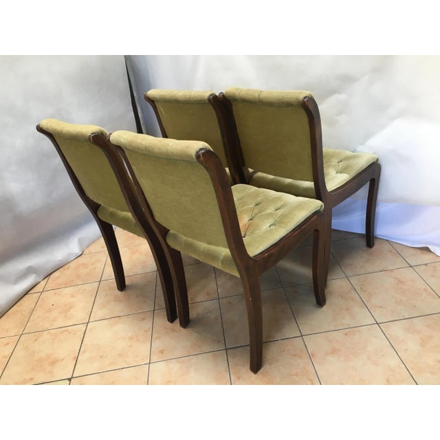 Vintage Mahogany Chesterfield Dining Chairs, Set of 4 For Sale - Image 16 of 18