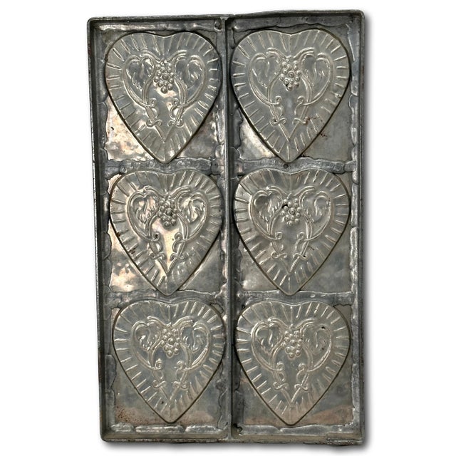 Large 17 Inches Tall Vintage Metal Sweetheart - Valentine Chocolate Factory Mold - Circa Early 20th Century For Sale - Image 11 of 12
