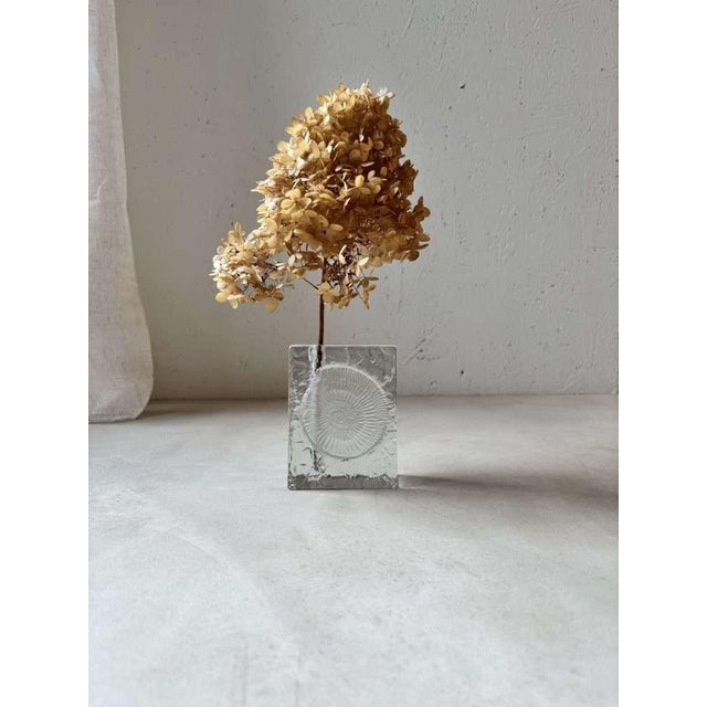Glass Soliflore Block Vase by Heiner Düsterhaus for Walther Glas, 1970s For Sale - Image 7 of 7