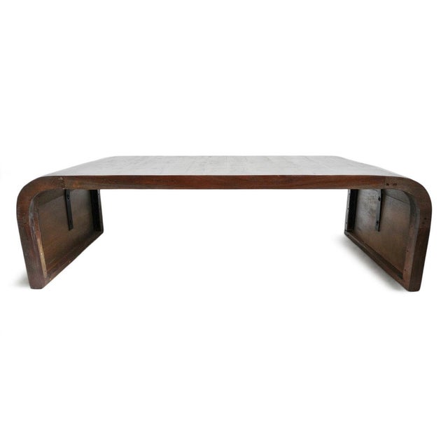 Salvaged Wood Waterfall Coffee Table For Sale In Los Angeles - Image 6 of 8