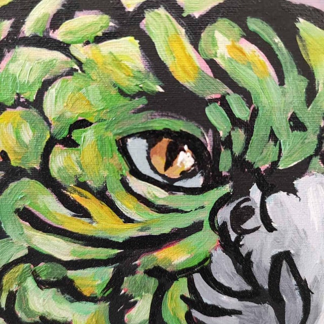 Max Hamlet, Animal Heads, 1995, Acrylic Painting on Canvas, Framed For Sale - Image 5 of 15