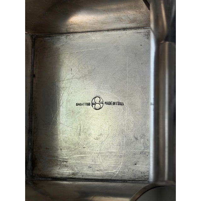 Vintage Mid-Century Modern Italian "Stele" Silver Vases/Candlestick Holders by Lino Sabattini For Sale - Image 11 of 12