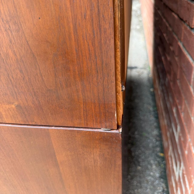 Brown Mid 20th Century Dillingham Esprit Walnut & Cane Credenza Hutch by Merton Gershun For Sale - Image 8 of 12