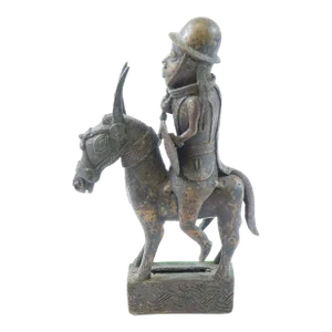 Antique 19th Century Bronze African Sculpture of a African Warrior