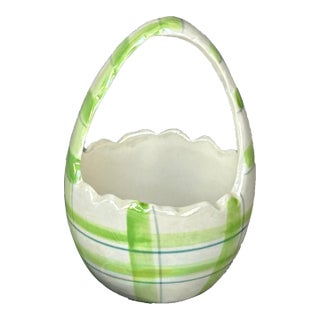 Ceramic Egg Easter Basket Bowl For Sale
