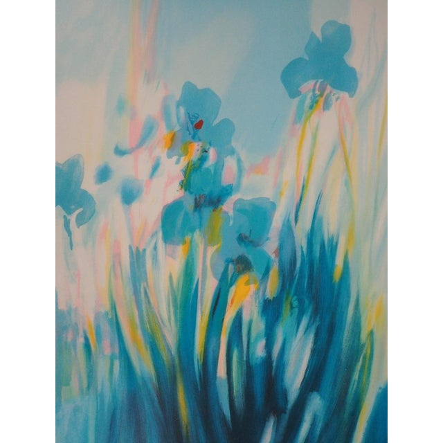Modern Claude Hemeret, Les Iris, Lithograph For Sale - Image 3 of 6