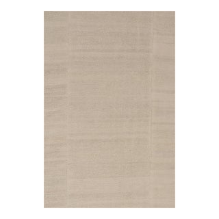 Rare Vintage Turkish Kilim in White and Beige Panel Woven Style For Sale