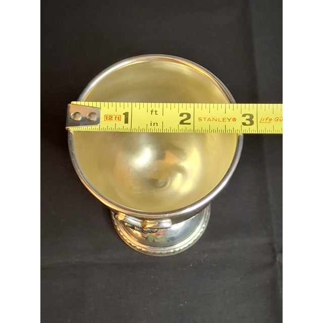 Vintage Israeli Sterling Silver Kiddush Cup Grape Cluster Goblet Gold Wash 114g For Sale - Image 12 of 15