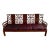 Asian Rosewood Sofa With Crane and Cherry Blossom Motif. Includes Two Sets of Seat Cushions For Sale