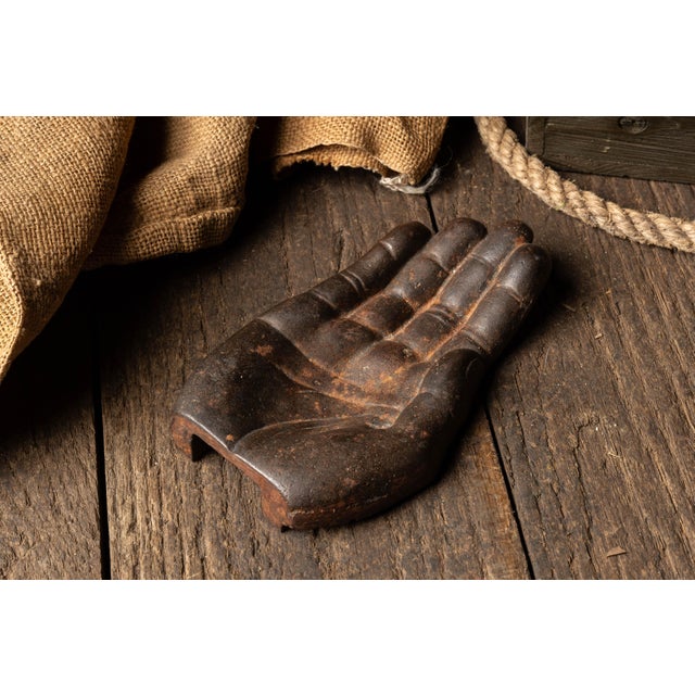 Vintage Memento Mori Skull Pipe With Cast Iron Hand Tray For Sale In Chicago - Image 6 of 11