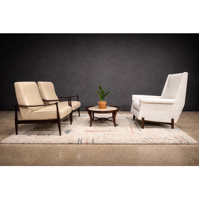 Brazilian Modern Pair of “Canoa” Armchairs in Rosewood & Leather, Liceu De Artes, 1960s For Sale - Image 10 of 14