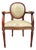 Vintage Fejomi Spanish Louis XVI Style Mahogany Bergère Armchair For Sale