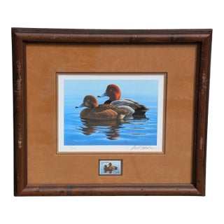 1980s Minnesota Duck Stamp Print and Original Stamp by Artist Phil Scholer For Sale