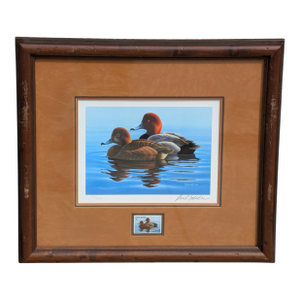 1980s Minnesota Duck Stamp Print and Original Stamp by Artist Phil Scholer