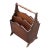 Vintage Mahogany Canterbury Magazine Rack Featuring a Scalloped Wood Design For Sale