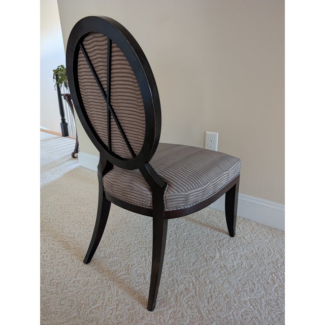 1990s Barbara Barry Oval X-Back Chair by Baker Furniture For Sale - Image 12 of 12