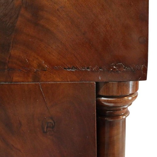 Antique Quervelle American Empire Flame Mahogany Secretary Desk C1840 For Sale - Image 17 of 17