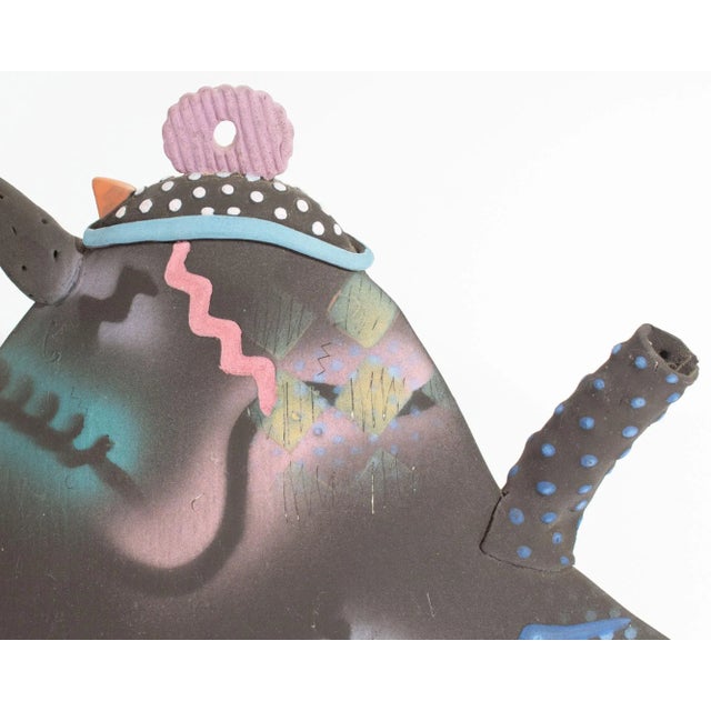 Postmodern Studio Pottery Teapot Sculpture Signed by Artist Madeline Kaczmarczyk For Sale In Indianapolis - Image 6 of 8