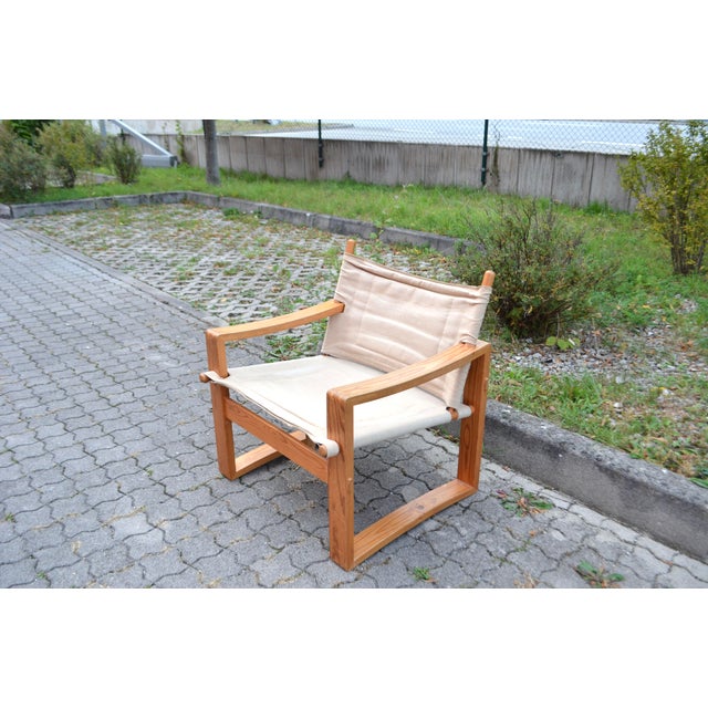Scandinavian Pine Safari Chair by Børge Jensen for Bernstorffsminde Møbelfabrik, 1960s For Sale - Image 17 of 18