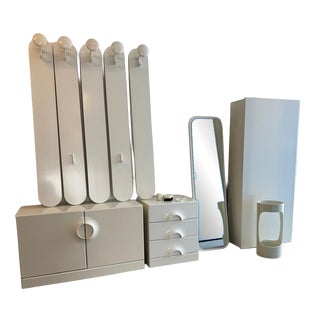 Space Age Quadro Hallway Set with Wardrobe and Sideboard by Schönbuch, 1970s, Set of 9 For Sale