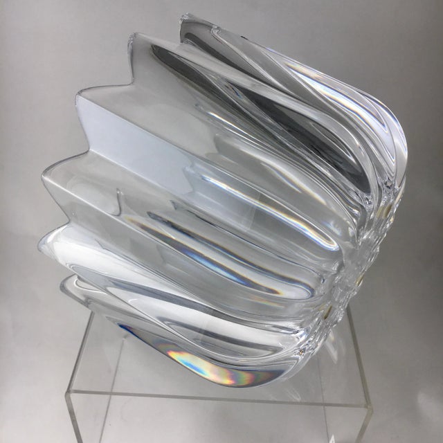 This leaded crystal piece by Orrefors, Sweden has a contemporary and timeless appeal about it. The pattern is called...