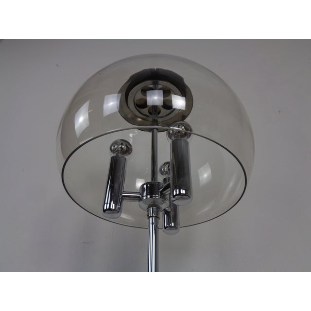 Glass and Chrome-Plated Ball Table Lamp, Italy, 1960s For Sale - Image 14 of 16