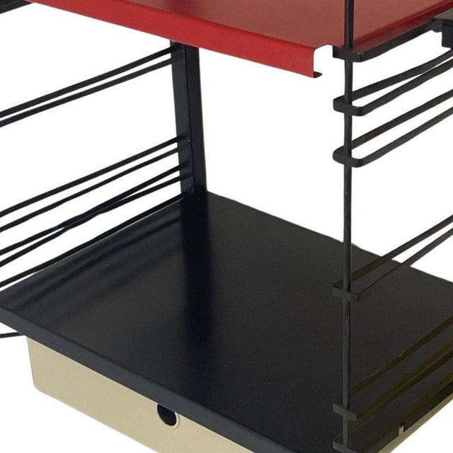 Mid 20th Century Dutch Modular Wall System with 4 Shelves and 2 Drawers from Drentea, 1960s For Sale - Image 5 of 9