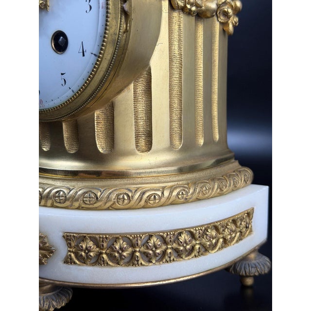 Louis XVI French Gilt Bronze Mantel Clock with Cupid For Sale - Image 10 of 16