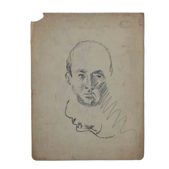 Mino Maccari, Portraits, Original Drawing, Mid 20th-Century For Sale