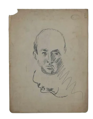 Mino Maccari, Portraits, Original Drawing, Mid 20th-Century